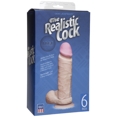 The Realistic Cock Ultraskyn 6 Inch - Beige