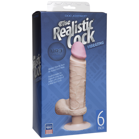 The Realistic Cock - Ur3 - Vibrating 6 Inch White