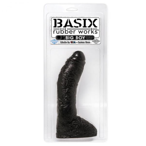 Basix Rubber Works 10 inches Fat Boy Black Dildo