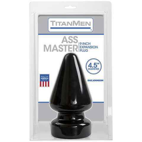 Titanmen Ass Master Butt Plug 4.5 Inches Black