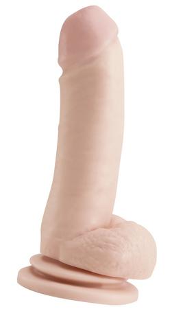 Basix Rubber 8 inches Dong Suction Cup Beige