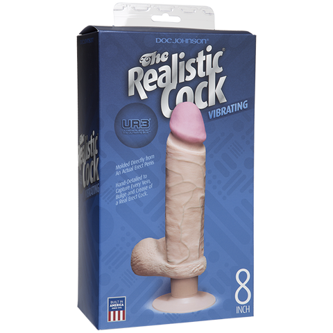 UR3 Realistic Vibrating Dildo 8.5 inch Insertable - Beige