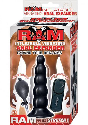 Ram Inflatable Vibrating Anal Expander Black