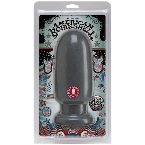 American Bombshell Shell Shock Large Anal Plug Gray