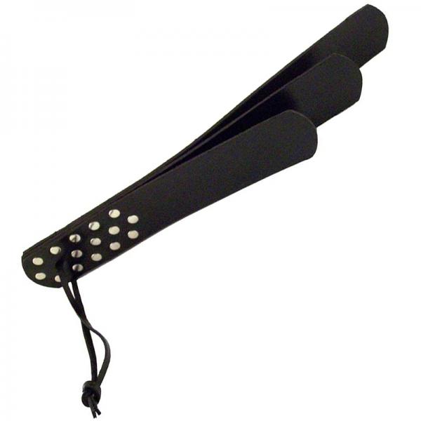 Rouge Leather Three Straps Paddle Black