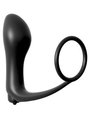 Anal Fantasy Ass Gasm Cockring Vibrating Plug Black