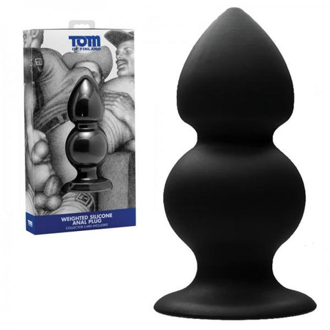 Tom Of Finland Weighted Silicone Anal Plug Black