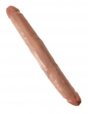 King Cock 12 inches Slim Double Dildo Tan