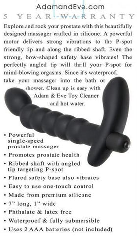 P-Spot Vibrating Prostate Massager Black