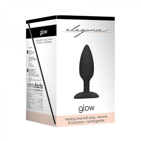 Elegance Heating Rechargeable Butt Plug - Black