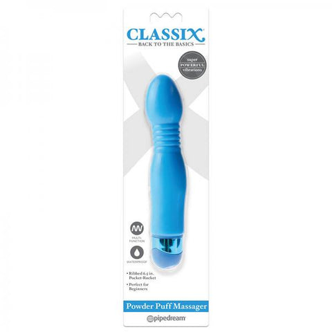 Classix Powder Puff Massager Blue