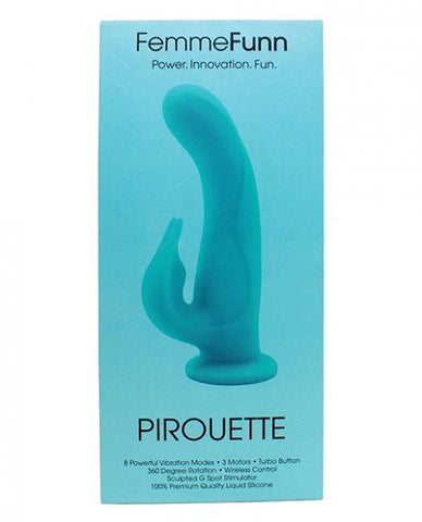 Femmefunn Pirouette Turquoise Blue Rabbit Vibrator