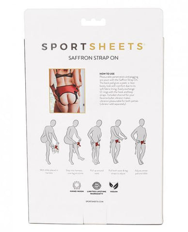 Sportsheets Saffron Strap On Black Red O/S