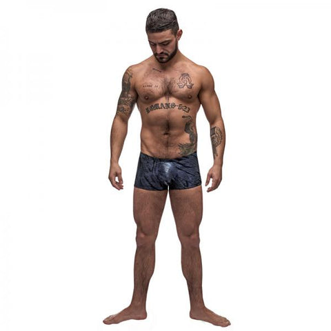 Male Power Blue Streak Mini Short Blue Xlarge
