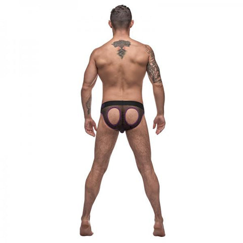 Male Power Airotic Mesh Butt Out Bikini Black Xlarge