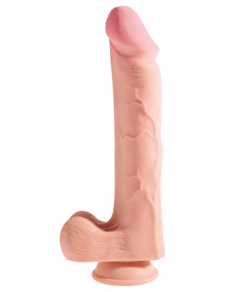 King Cock Triple Density 12 inches Dildo with Balls Beige