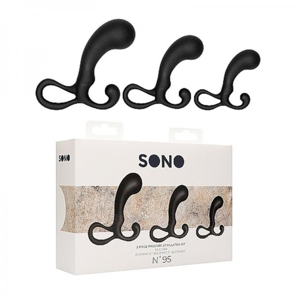 Sono 3-piece Prostate Stimulator Set - Black